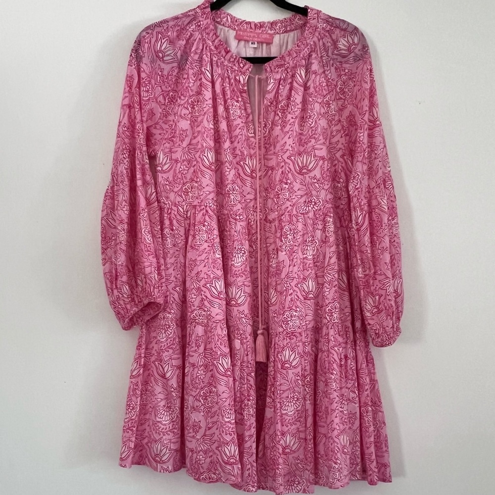 Preppy Girl Palm Beach pink floral dress  - XSMALL